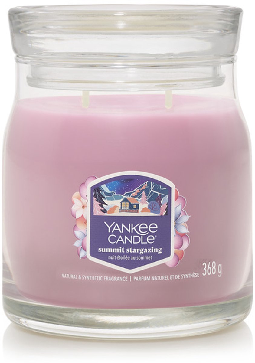 Yankee Candle Summit Stargazing Medium Jar Geurkaars - 50 branduren - twee lonten Paars