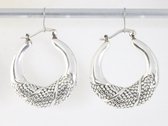 Boucles d'oreilles en argent éditées - ø 28 mm.