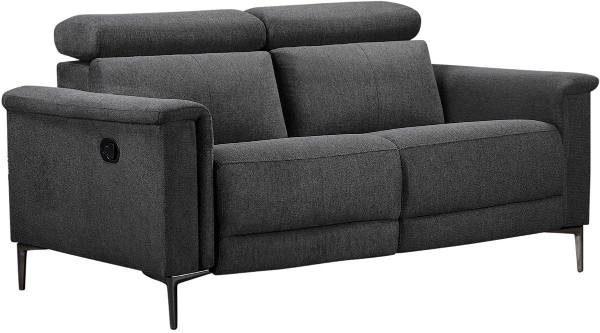 Notio Living Lund-2Zitsbank - Handmatig - Grijs Stof