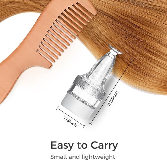 2 applicators, snelle en efficiënte applicatie, geen rommel haar serum applicator kleine applicatietool, haar applicator fles borstel hoofdhuid applicator kam van Merkloos — afbeelding 3