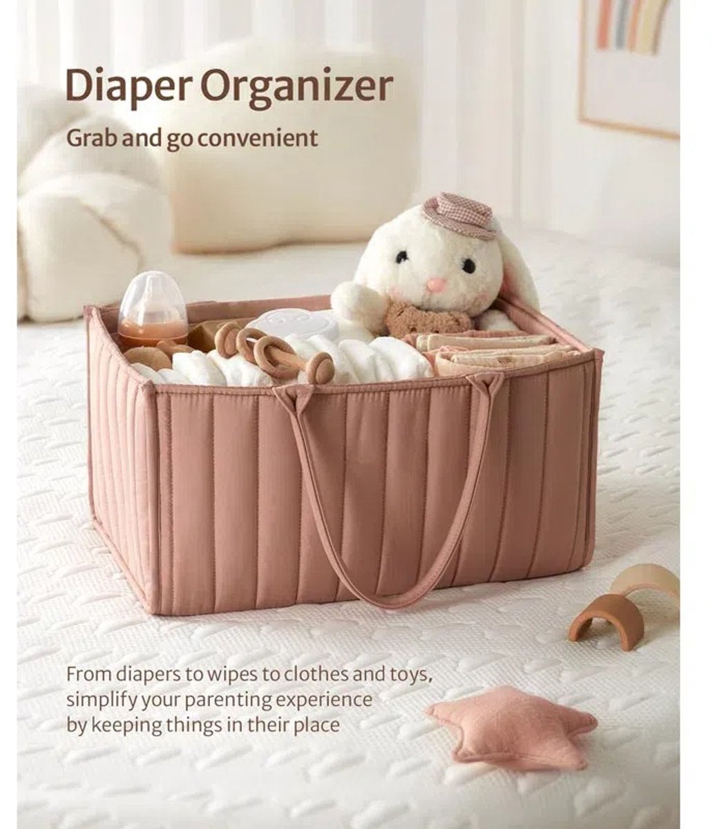 Impact Life Luiertas Organizer Baby Luiermand Opbergmand met Verwijderbare Vakken & Handvat thumbnail 6