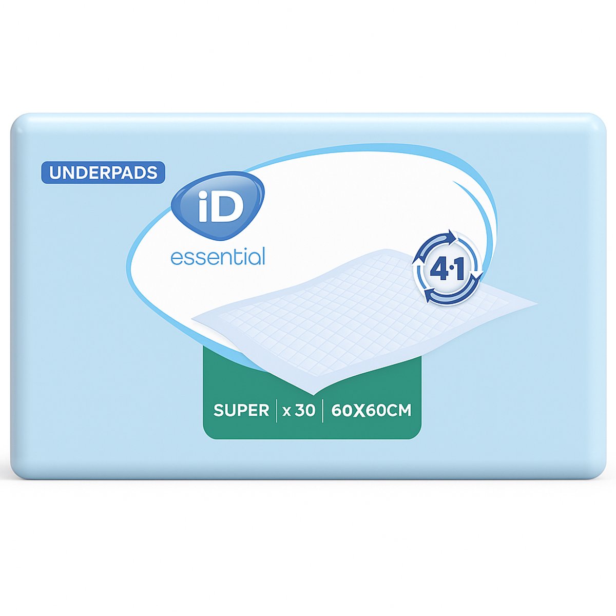 ID Essential Underpads Super 60 x 60 cm - 8 paquets de 30 protections