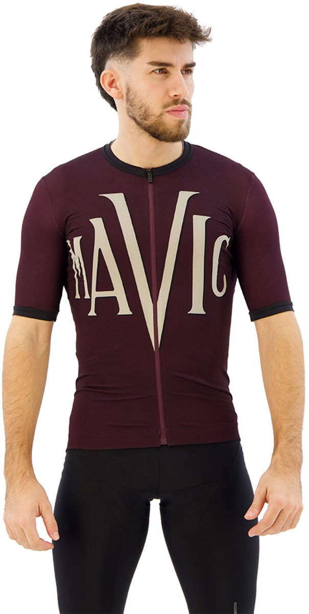 Mavic Heritage Korte Mouw Wielertrui Paars M Man