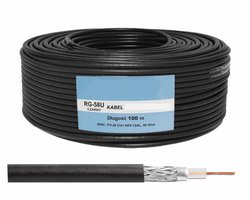 RG-58 Cu coaxkabel zwart – 50 Ω, 5 mm – 100 meter (LX-K506)