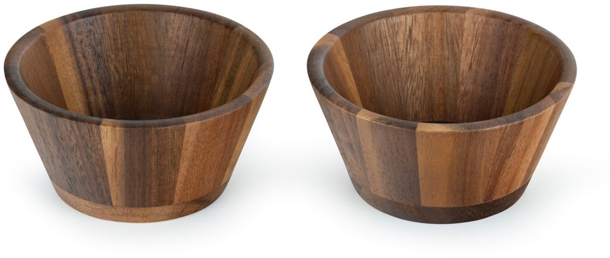 Leopold Vienna - Borrel schaaltjes Oviedo acacia - set van 2 stuks