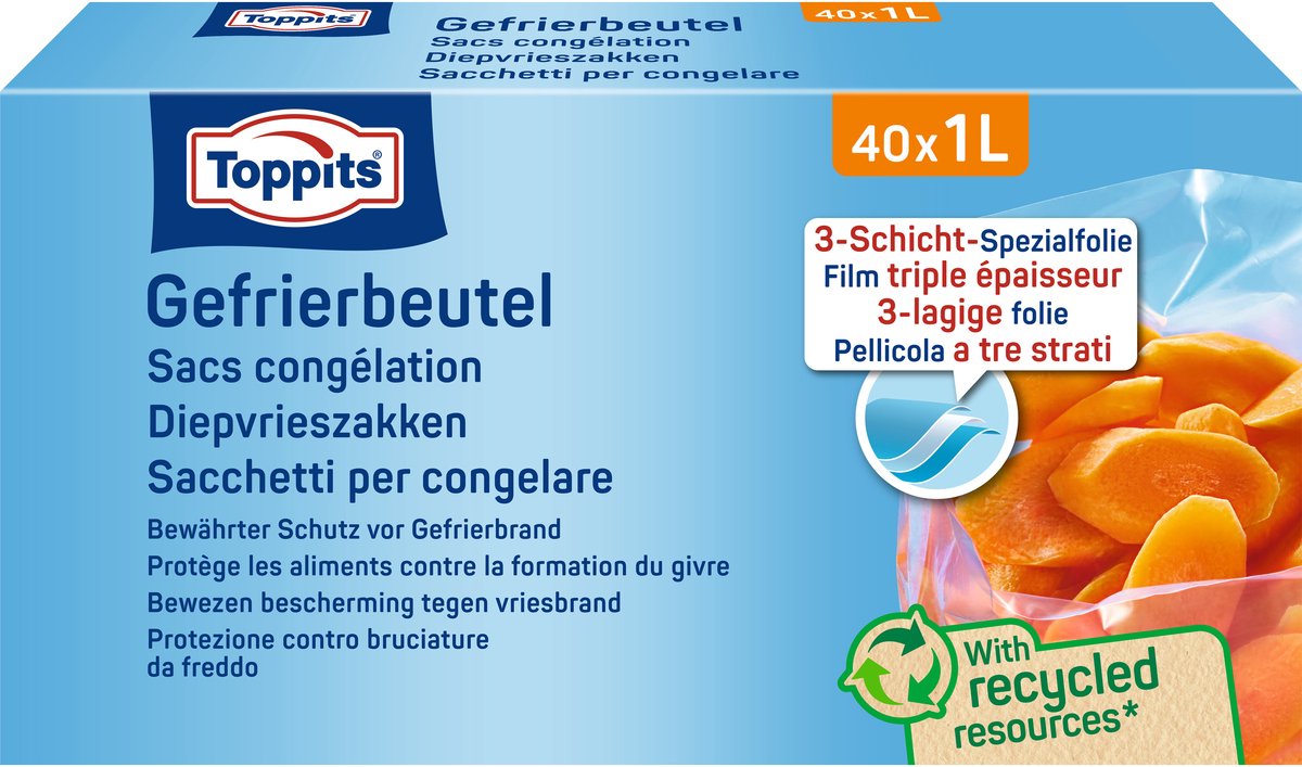 Toppits - Diepvrieszakjes - 1 liter 40 stuks