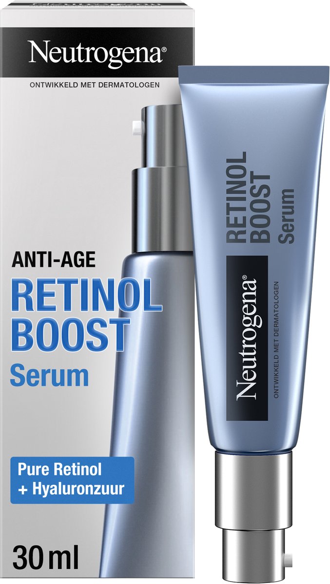 Neutrogena Retinol Boost Serum, Anti-Age Serum met Pure Retinol & Hyaluronzuur, Vermindert Fijne Lijntjes, Rimpels & Pigmentvlekken, 30 ml