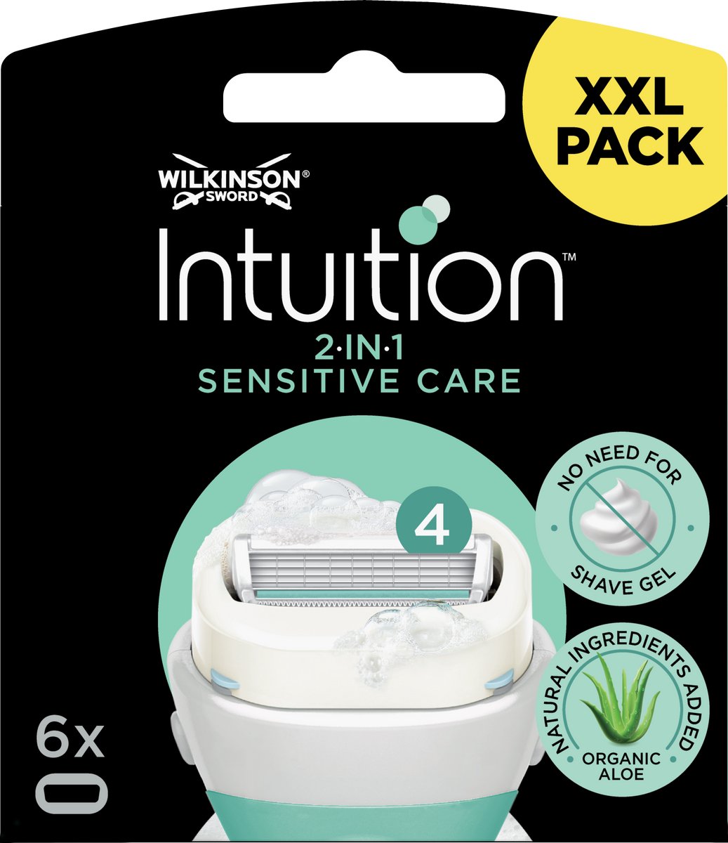 Wilkinson Intuition 2 in 1 Navulmesjes Sensitive Care Valuepack 6 stuks