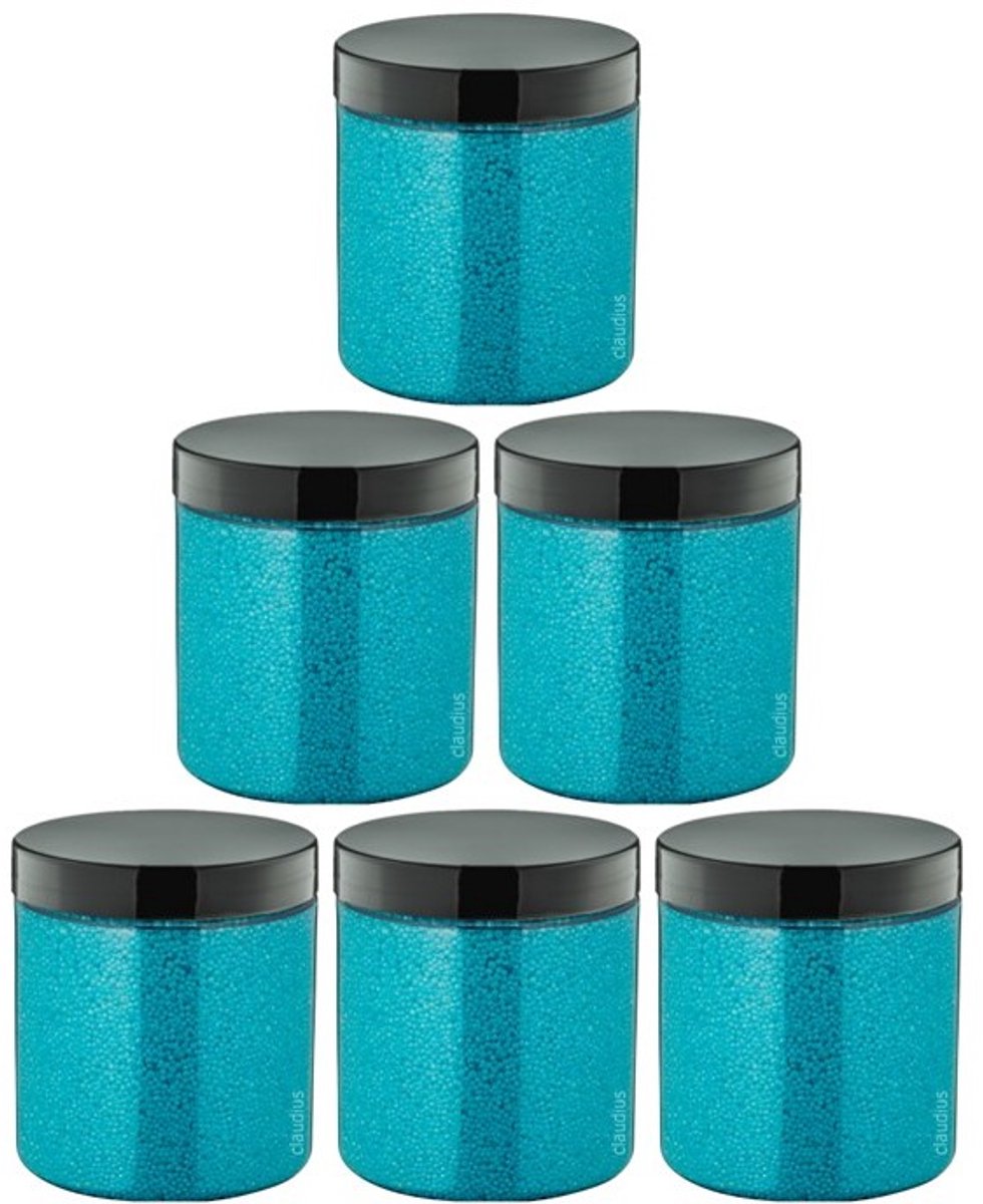 Badkaviaar Opium - 200 gram - Pot met zwarte deksel - set van 6 stuks - bad parels voor in bad