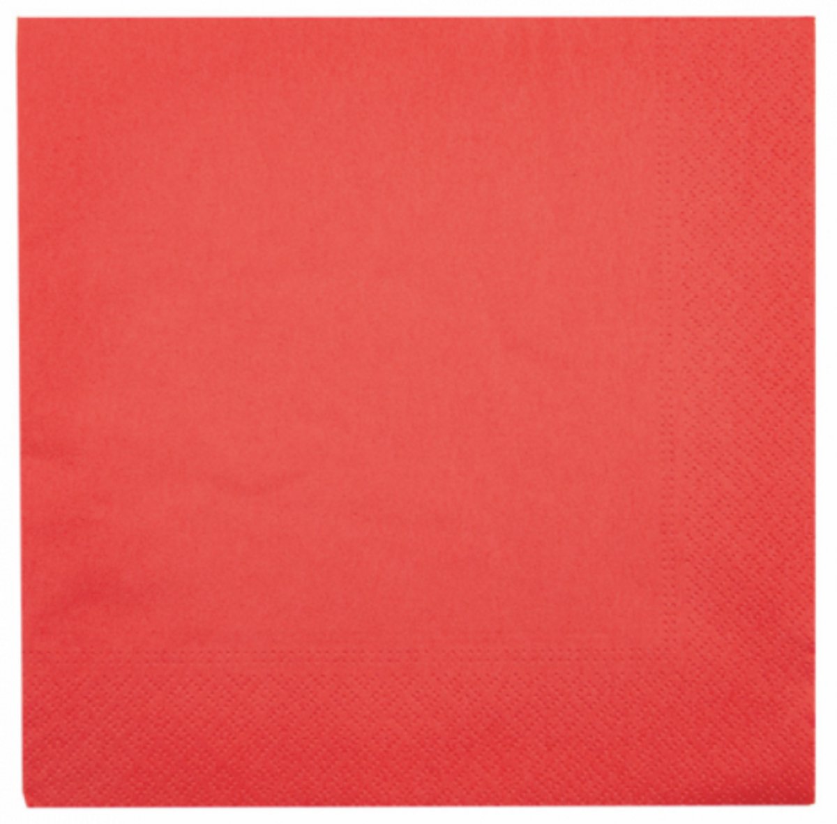 2 x 50 servetten 40x40cm 2 plooien Rood, (2 paketten)