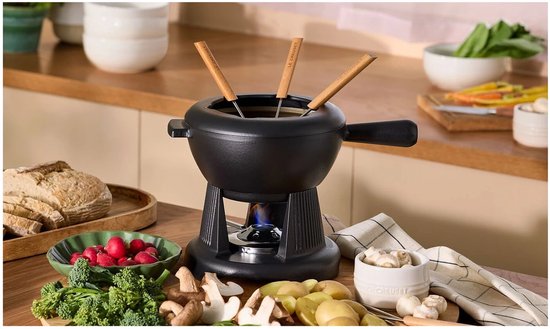 Le Creuset Fondueset Mat Zwart 20cm 2,00l — afbeelding 3