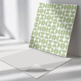 Wallfluent Vinyl Tegels - Abstract Cirkelpatroon Zelfklevende Vinyl Tegels - 20 cm x 20 cm - Groente Vinyl Tegels - Set van 20 - Vierkant PVC Tegels - Patroon Plaktegels - Vloer Tegels PVC - Plaktegels Keuken en Badkamer