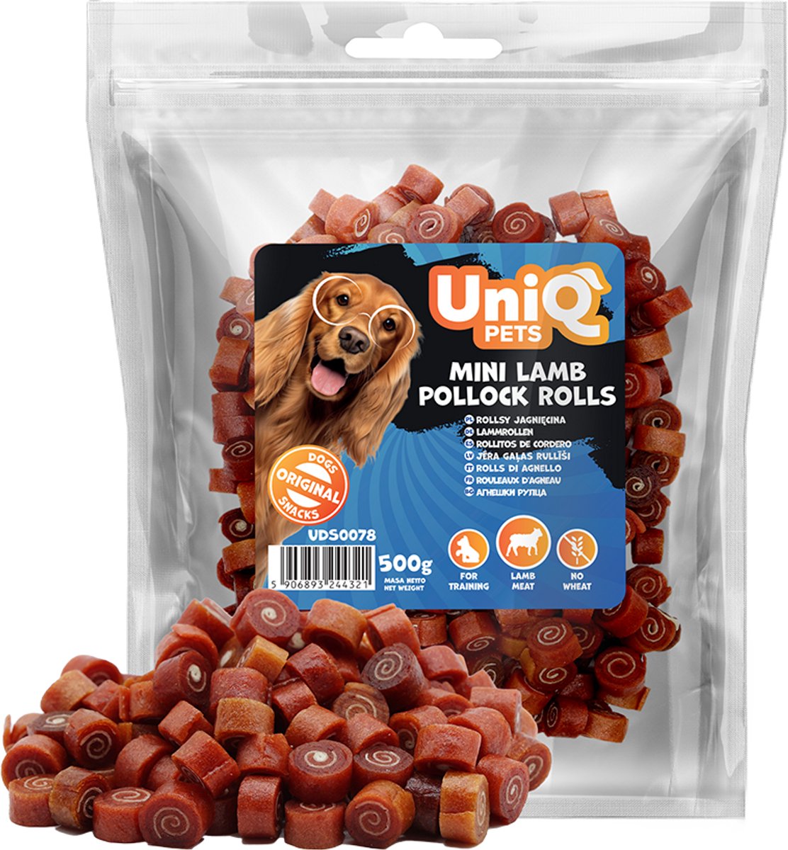 Lam en kabeljauw Trainers 500g - Hondensnacks - UniQ PETS