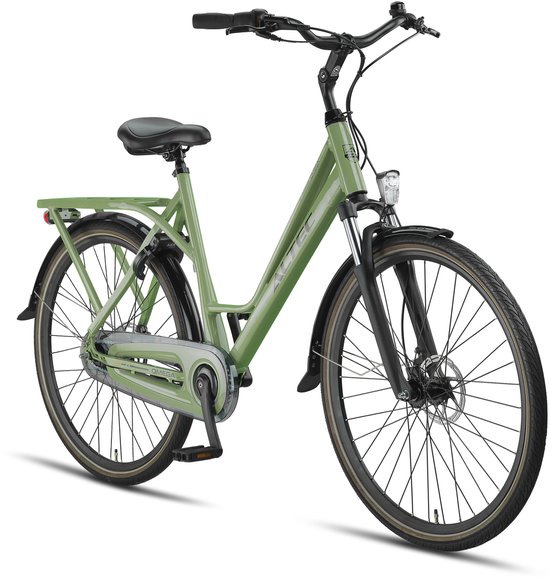 Altec Damesfiets Omega 28 Inch 55 cm Dames 7V Hydraulische schijfrem Groen — afbeelding 3