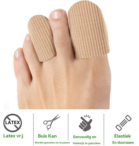 Teenbeschermers - 10 stuks - Gel teenhoezen - Beschermhoezen tegen eelt, blaren & ingegroeide nagels - (8 S maat + 2 M maat) - Herbruikbaar van Merkloos — afbeelding 5