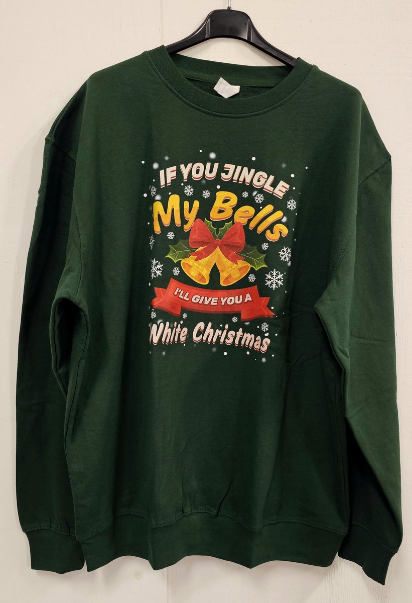 Kersttrui If you Jingle My Bells | white christmas | Foute Kersttrui Dames Heren | Kerstcadeau volwassenen | Kerst | Donker Groen | maat XXL