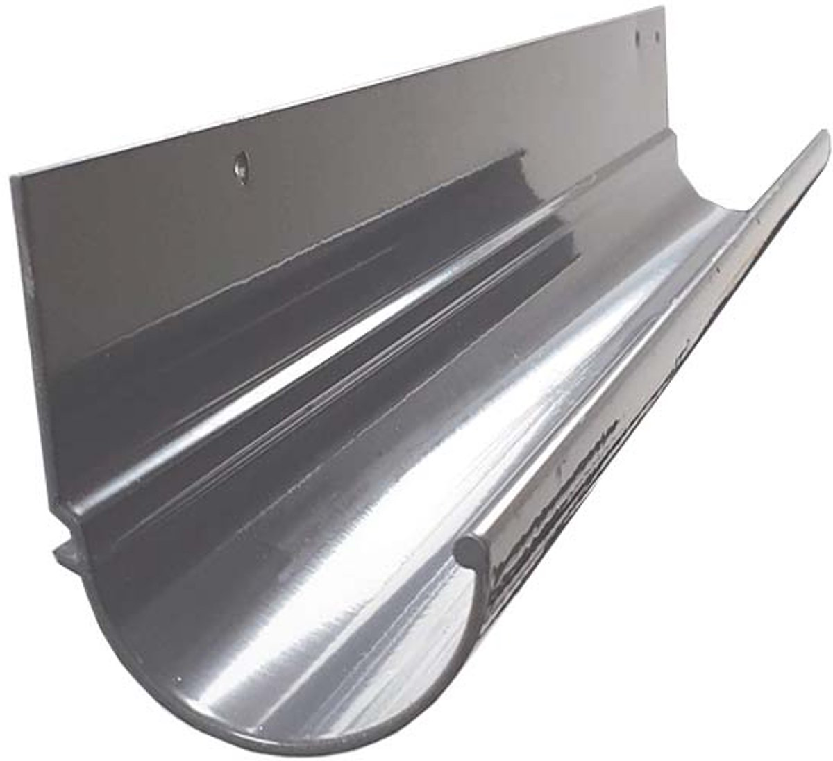 Renoplast® R50 aluminium dakgoten | 200cm Grijze halfronde | Regengoot Dakafvoer Profielen van plaatstaal | Tuinhuisje Carport Terras Balkon plug-in kanaal