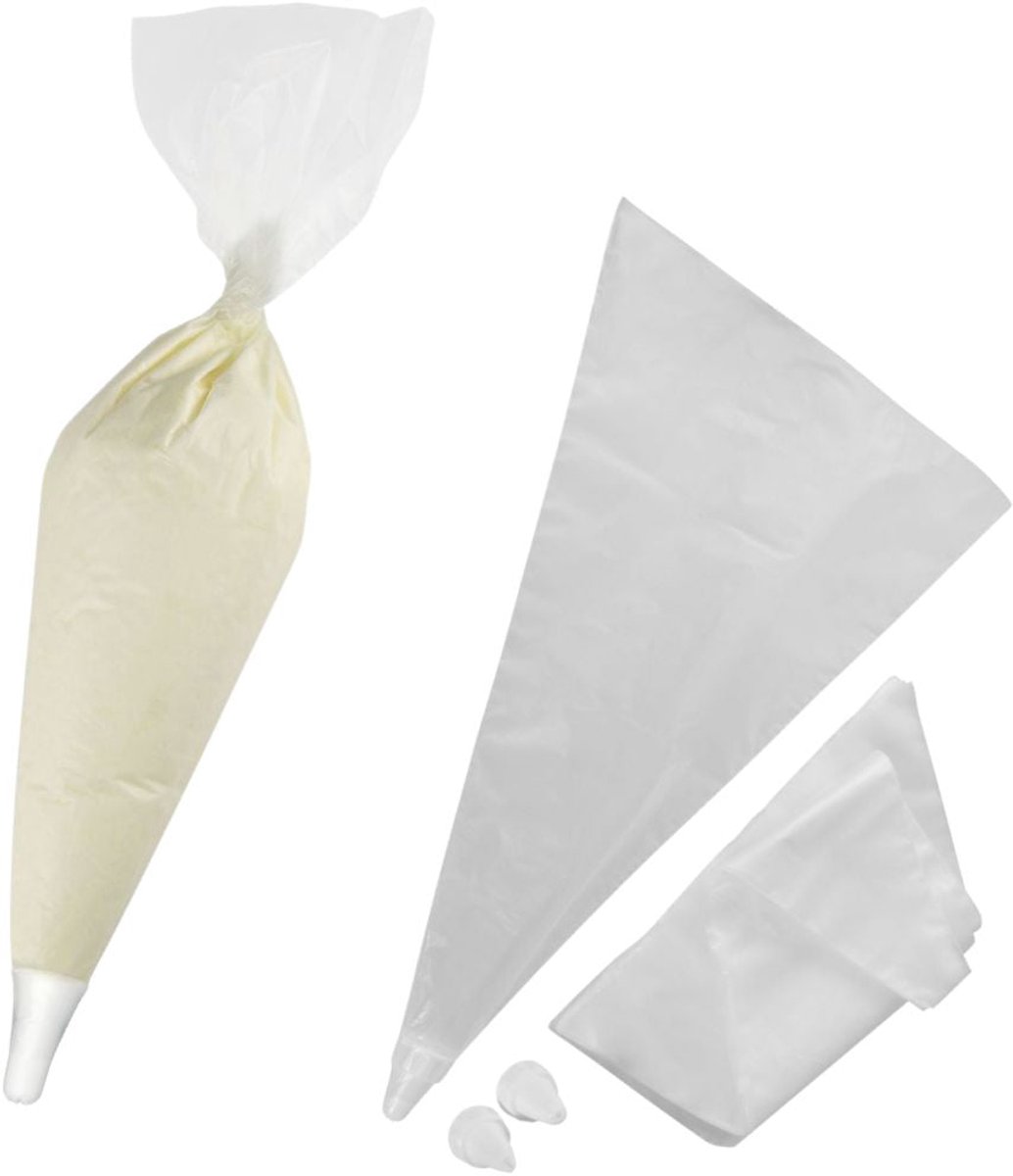 Set van 40 wegwerp spuitzakken en 6 herbruikbare plastic spuitmondjes 32 cm Zenker Smart Pastry