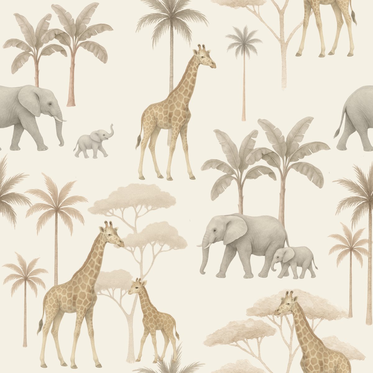 Studio Swaai – Savanne Safari Behang | Beige SW-77-SS01