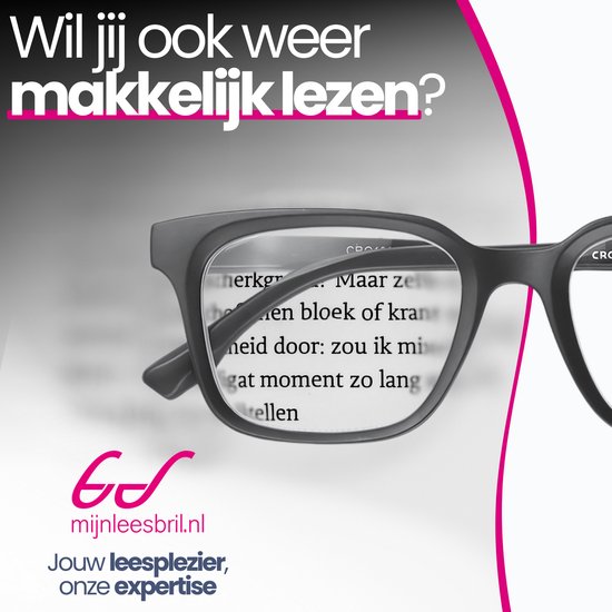 MyReadingGlasses.nl - Croon - lunettes de lecture - lunettes de lecture avec correction - Femme - Homme - SET - Carré 3 - pièce - couleur - Velours noir - Avec correction +0,50