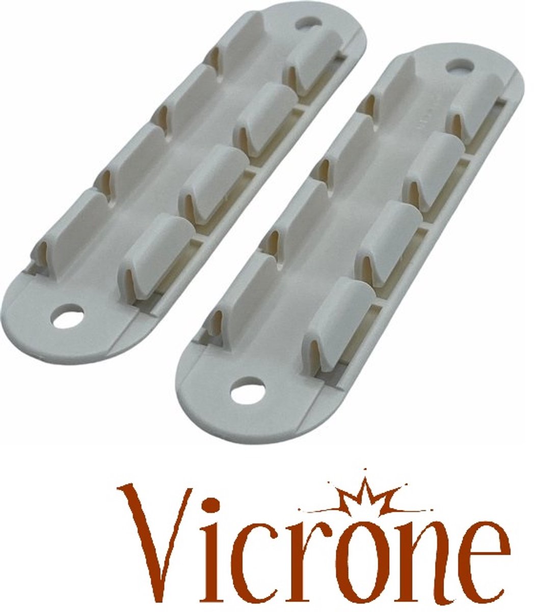 Vicrone® - Plissehordeur - Bevestigingsset - 2 stuks - Creme