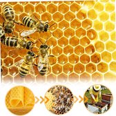 JeiibrZui 10 Bijenwasvellen 100% Natuurlijk - Voor Kaarsen Maken Meubelverzorging Creatieve Projecten - Ongeverifieerde Bijenwas