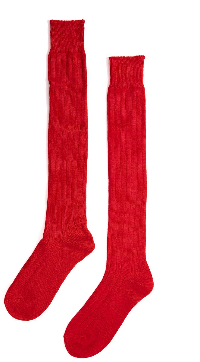 KIMU® Sokken Rood Gebreid - Maat 39 40 41 42 43 44 45 46 - Dames Heren Unisex - Rode Lange Kniekousen Voetbalsokken Sportsokken Kniesokken Cheerleader Gebreide Kousen Festival
