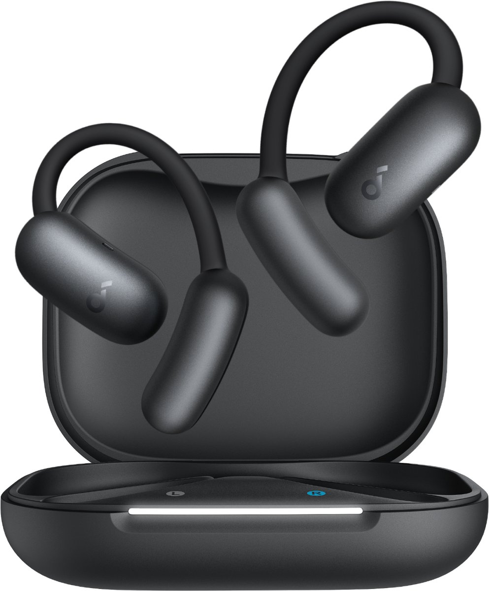 soundcore AeroFit 2 AI Assistant open-oor-koptelefoon van Anker, zit lekker zonder druk, 2x rijkere bas, oordopjes met realtime vertaling, hoge resolutie, 35 uur speeltijd, IP55