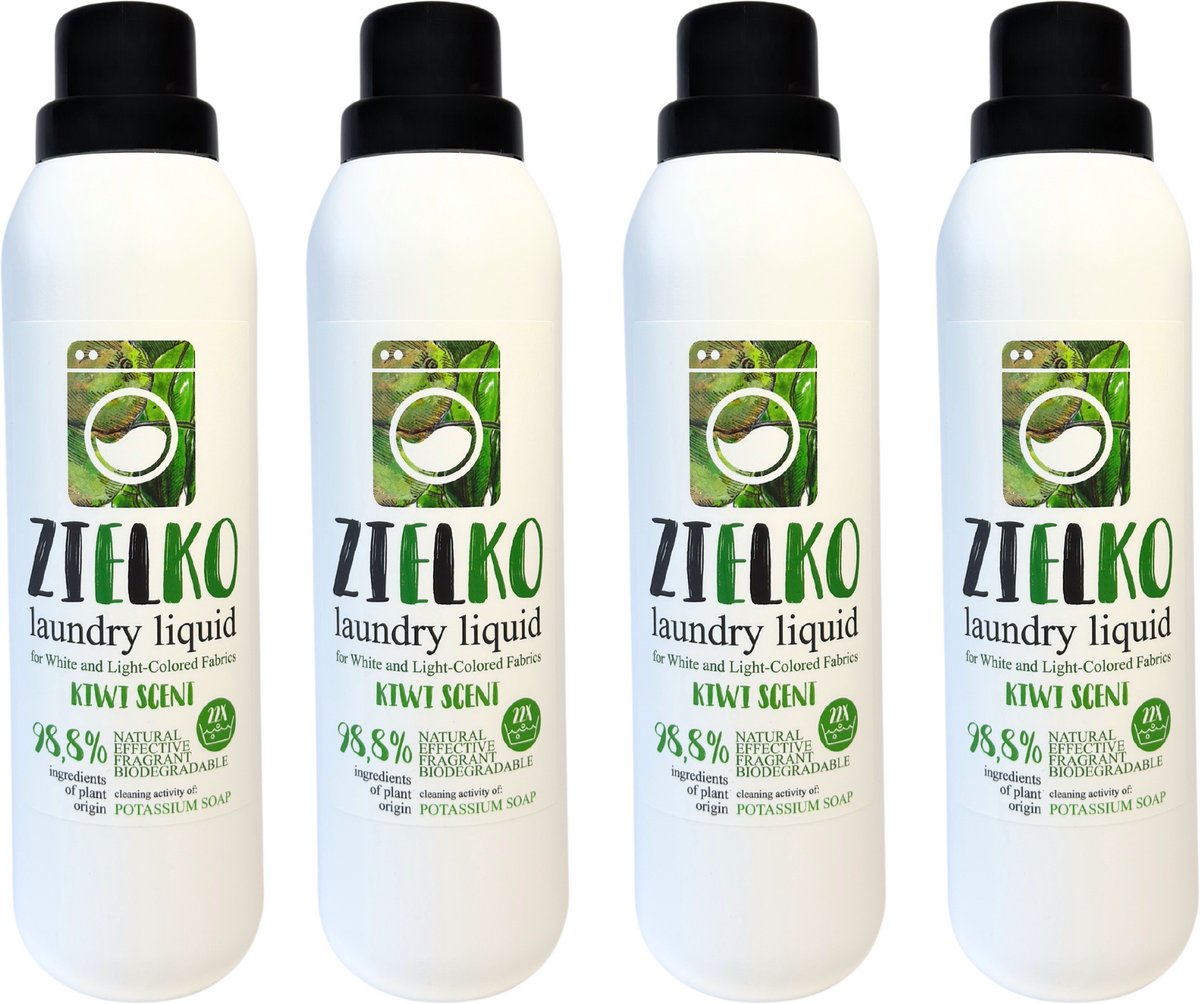 ZIELKO - Wasmiddel Wit & Licht - Voordeelverpakking 4-pack