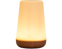 Peysaitr - USB Oplaadbaar Nachtlampje - met afstandsbediening - LED verlichting - 13 RGB Kleuren - Dimbaar - Touch Control - Bedlamp voor baby, kinderen en volwassenen - 6.5x15.2cm - 1 stuk