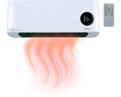 alpina Elektrische Verwarming en Ventilator - Ventilatorkachel 1000-2000W - Wandventilator met Timer en Afstandsbediening - Convectorkachel voor Wandmontage met Instelbare Thermostaat