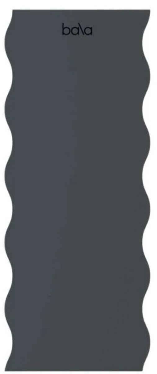 Bala The Wavy 5mm – Pilates Mat & Yogamat – Yoga, Pilates, Aerobics en Revalidatie Mat 5 mm Dik – Voor Krachttraining, Pilates, Yoga & Sport – Geschikt voor Fitness & Sporten – Charcoal Grijs