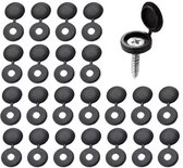 TLVX 20 stuks Schroef Covers Zwart - Afdekkapjes voor schroeven - Schroefdop - Schroeven deksel - Schroef onzichtbaar maken - Beschermkap - Schroeven eenvoudig en mooi afdekken