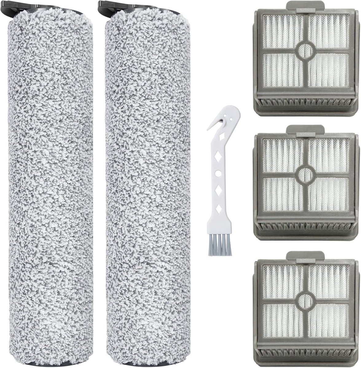 2 Rollenborstels + 3 Filters + 1 Reinigingsgereedschap Geschikt voor Dreame H12 Core/H11/H11 MAX Droge & Natte Stofzuigers