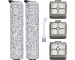 2 Rollenborstels + 3 Filters + 1 Reinigingsgereedschap Geschikt voor Dreame H12 Core/H11/H11 MAX Droge & Natte Stofzuigers