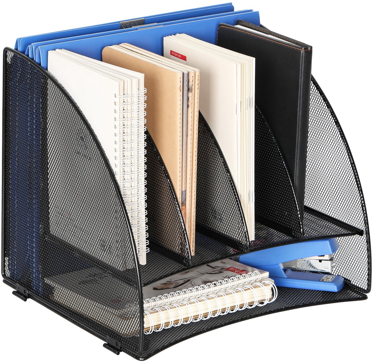 Ibenzoa® Metalen bureau organizer met zes vakken voor thuis en ...