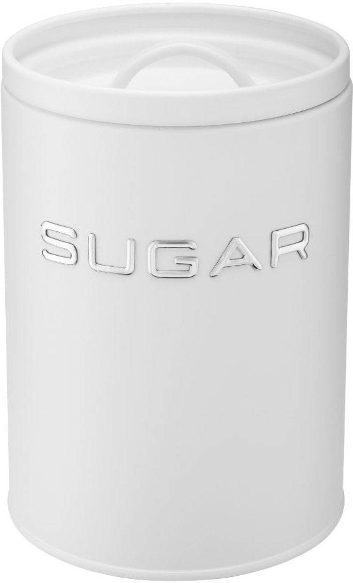 Metalen suikerpot ALEX SUGAR wit 1,3L