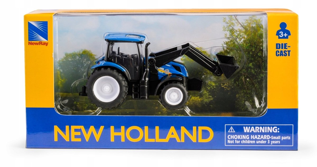 New Holland T6 Metaal Traktor met Schep - 1:29