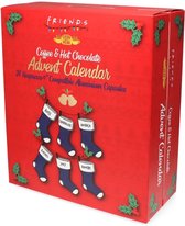 Adventskalender koffie en chocolademelk - FRIENDS - geschikt voor Nespresso - 24 capsules - Kerst - aftelkalender