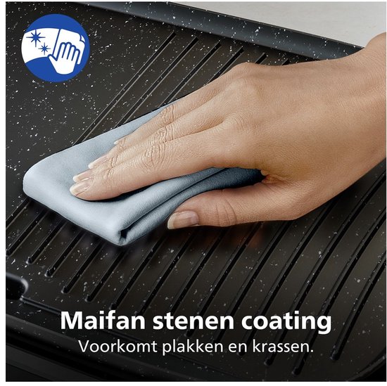 Philips Serie - Elektrische Grill - 2400W - Grote Grilloppervlakte - 2 Kookzones — afbeelding 2