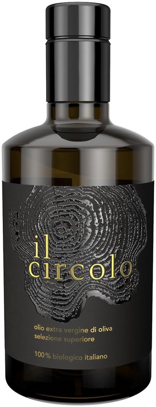 Premium Bio Olijfolie 0,5 ltr | 3de fles -45% of 4de -80% | Extra vierge biologisch | Bekroonde topkwaliteit | Italiaans | Oogst 24/25 | Rijk aan antioxidanten | Ideaal cadeau | Geïntegreerde schenktuit | il circolo extra virgin olive oil, NL-BIO-01