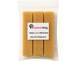 Yak Kaas Hond - De ideale Hondensnack voor Honden - Vermindert Tandplak - Lang Kauwplezier - Stinkt Niet - Animalking Staaf - Bot - Melk Kauwbot - Kauwsnack Vegan - Hypoalergeen - Maat L 100 Gram - 3 Stuks