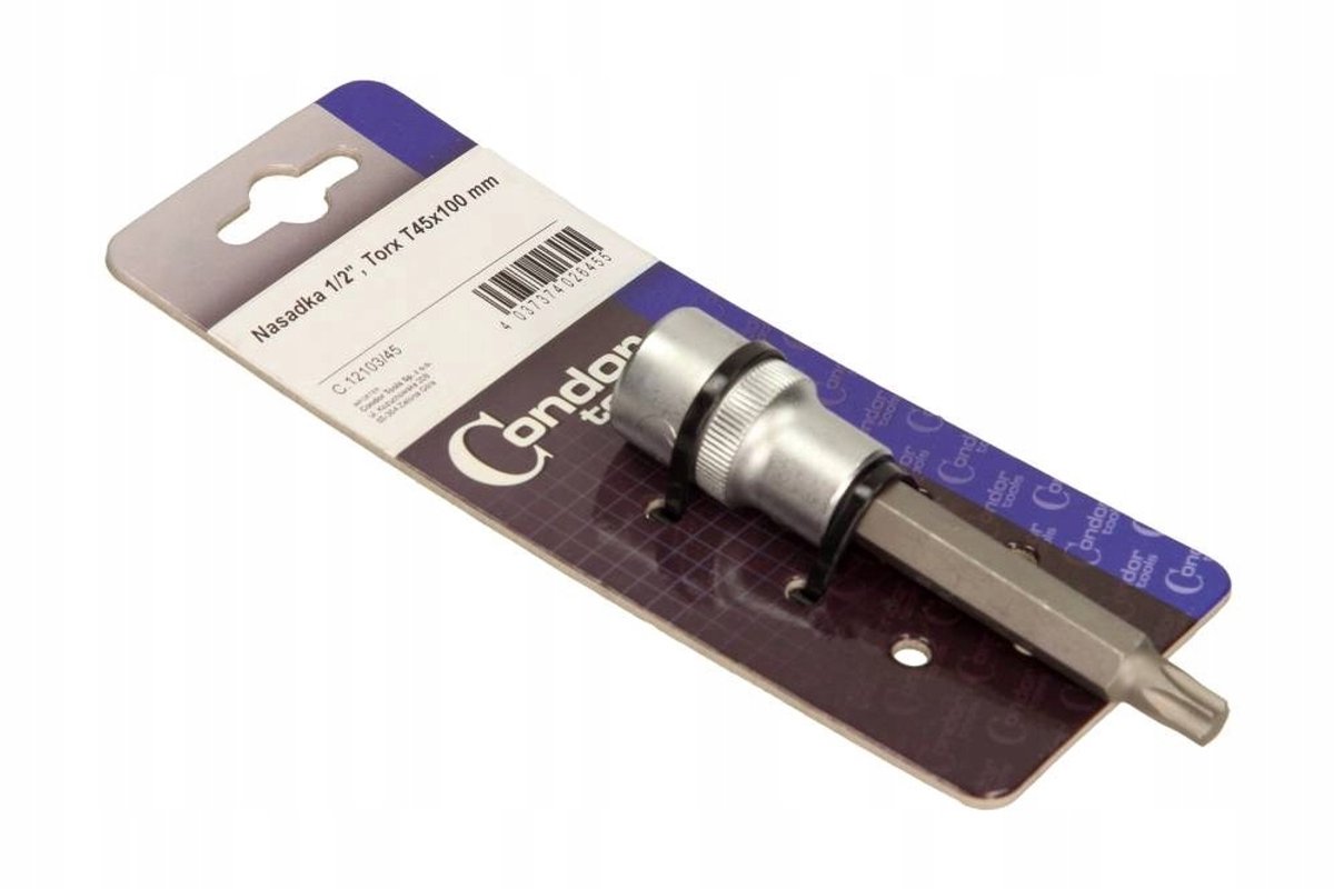 Condor Torx Dop Bit 1/2" Aandrijving T45 x 100mm