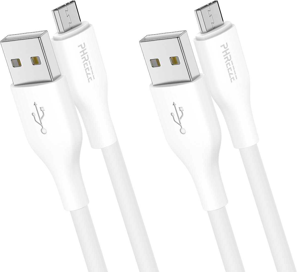 2x Micro usb oplader - Usb A naar micro usb kabel - Micro usb oplaadkabel - 1 meter