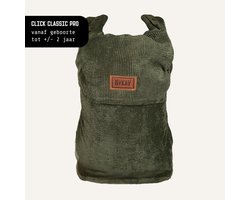 ByKay Click Classic - draagzak baby - ergonomisch - newborn tot 2 jaar - tot 18kg - comfortabel en snel - groen - Rib Moss Green