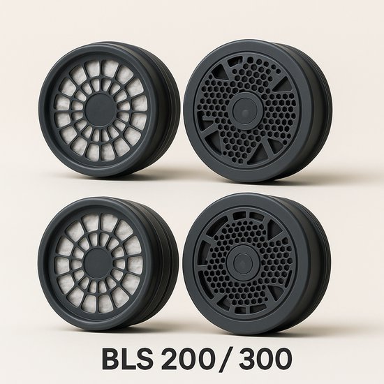 Lot de 4 filtres à poussière BLS 302 P3 R pour Masques BLS 200/300 – Set de 4 x 2