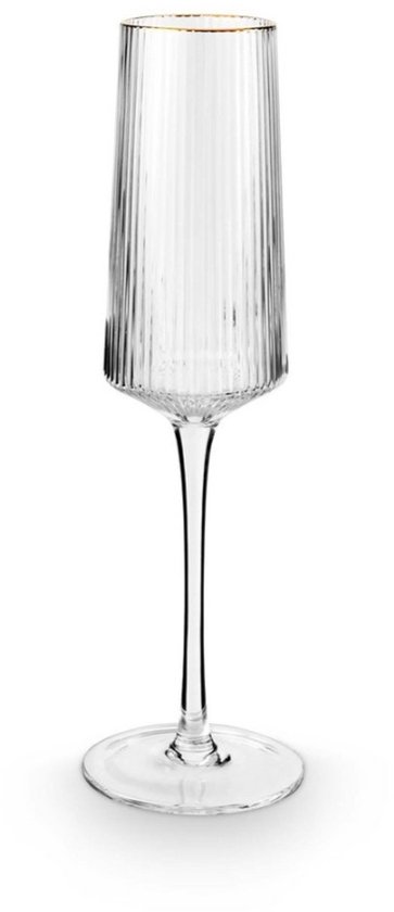 Verre à Champagne VTwonen à bordure dorée - Verre à champagne Chique
