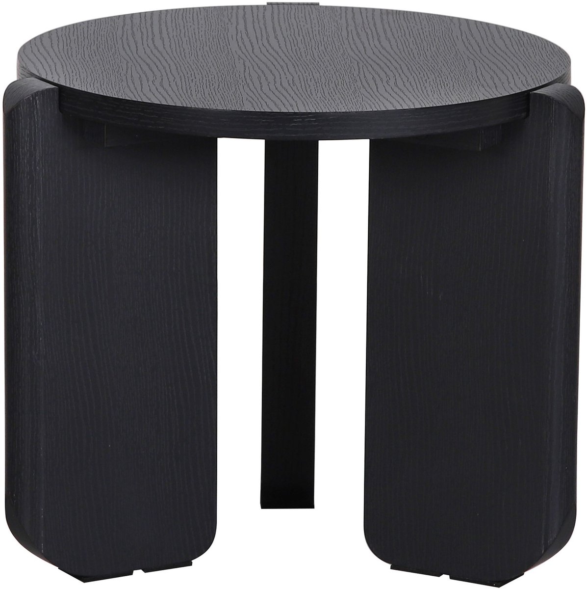 Selsey Preffines S – Salontafel, Ø 50 cm, essenhoutlook zwartgrijs