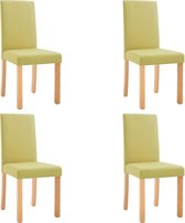 Eetkamerstoelen Stof Groen 4 STUKS / Eetkamer stoelen / Extra stoelen voor huiskamer / Dineerstoelen / Tafelstoelen / Barstoelen