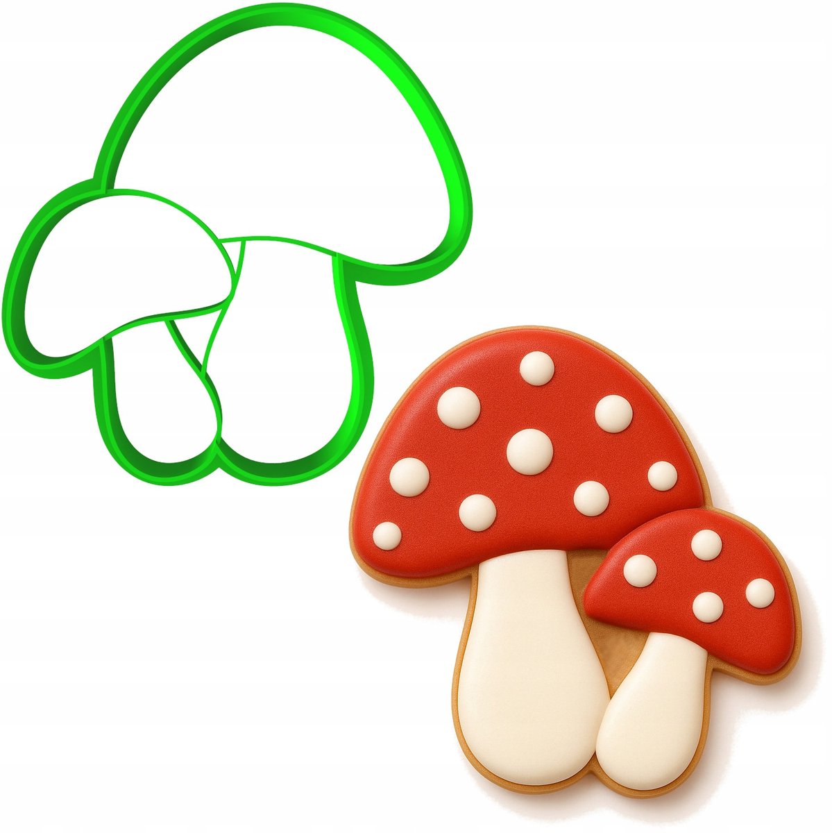 Koekjesvorm paddenstoel - Herfst thema - 8cm